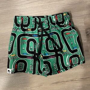 George Hats green  Race Track hybrid swim Shorts